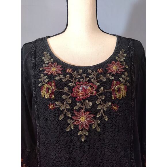 Style & Co Black Flowy Knit Top - Picture 3 of 7